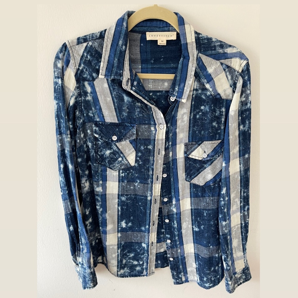 lovestitch Washed Plaid Shirt